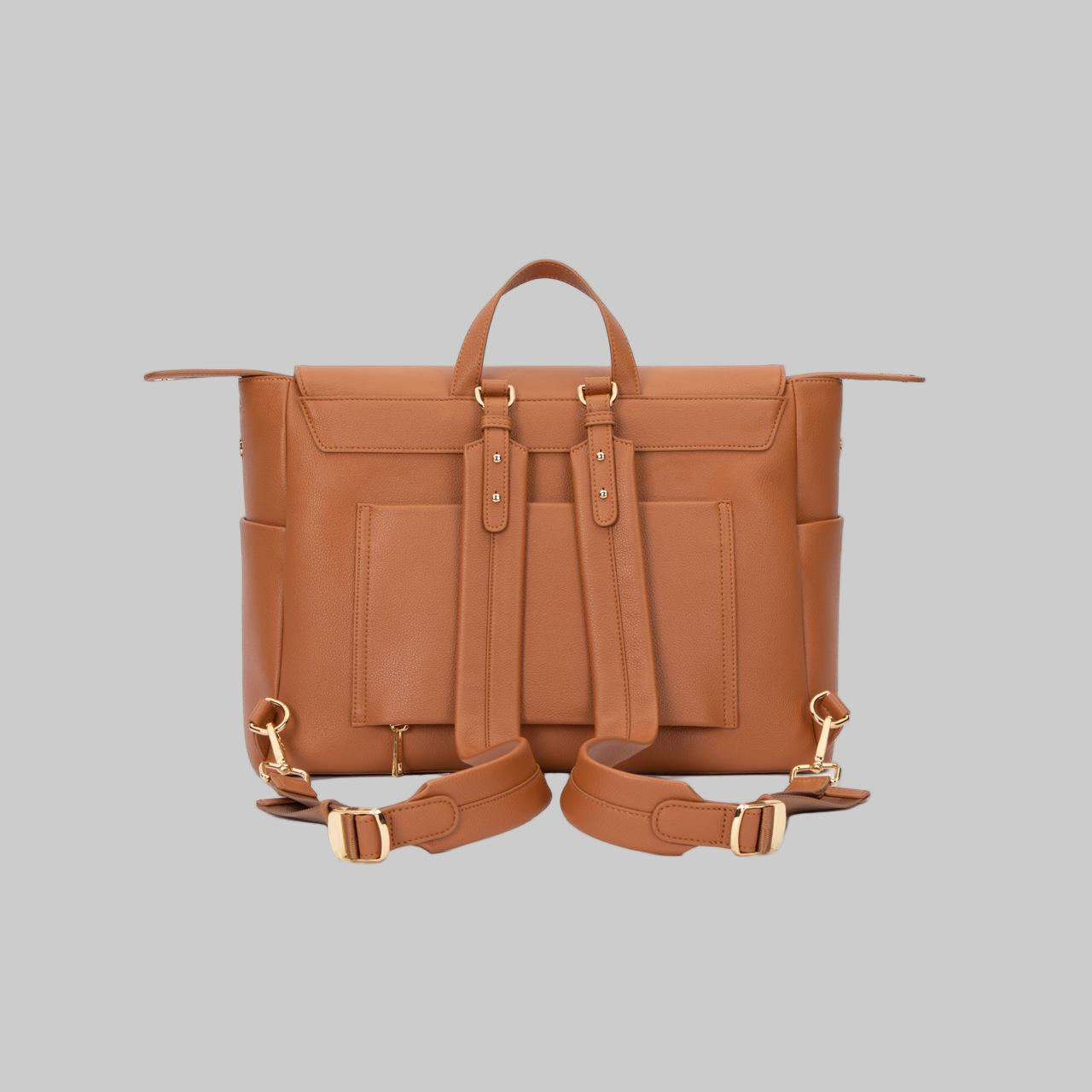 Kalos Luxe rosey brown baby backpack with adjustable back straps and luggage strap – ideal for travel and daily use.